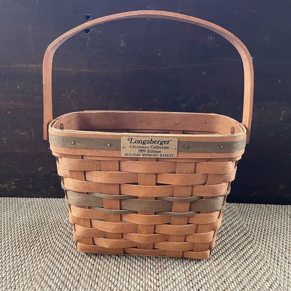 Longaberger Christmas Collection 1989 Edition Holiday Memory Basket